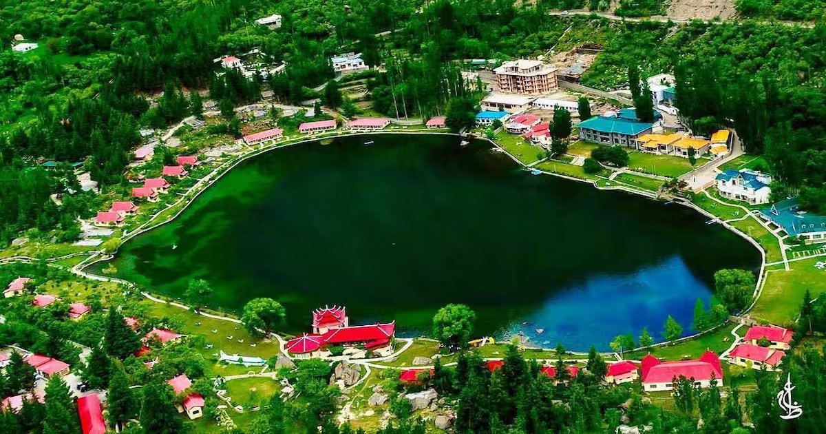 Lower Kachura Lake near Skardu with clear blue water and mountain views
