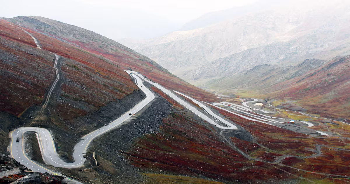 Babusar Top mountain pass in northern Pakistan with scenic views
